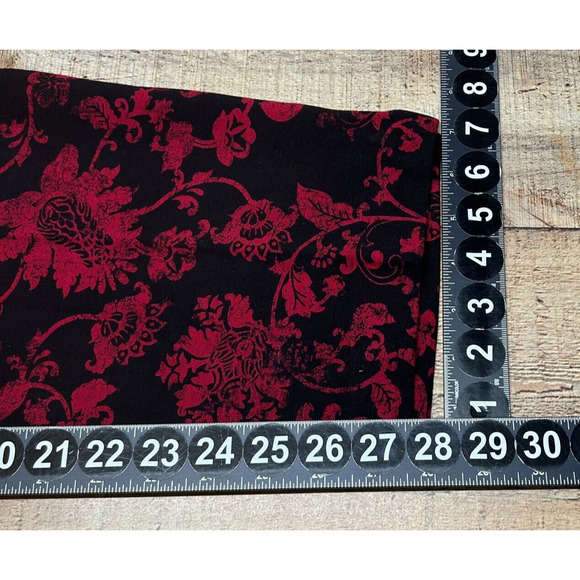 Chicos Pants 20-4 Red Black Floral Actual 40X28 Flex Waistband Slim Ankle NWT - Picture 5 of 9